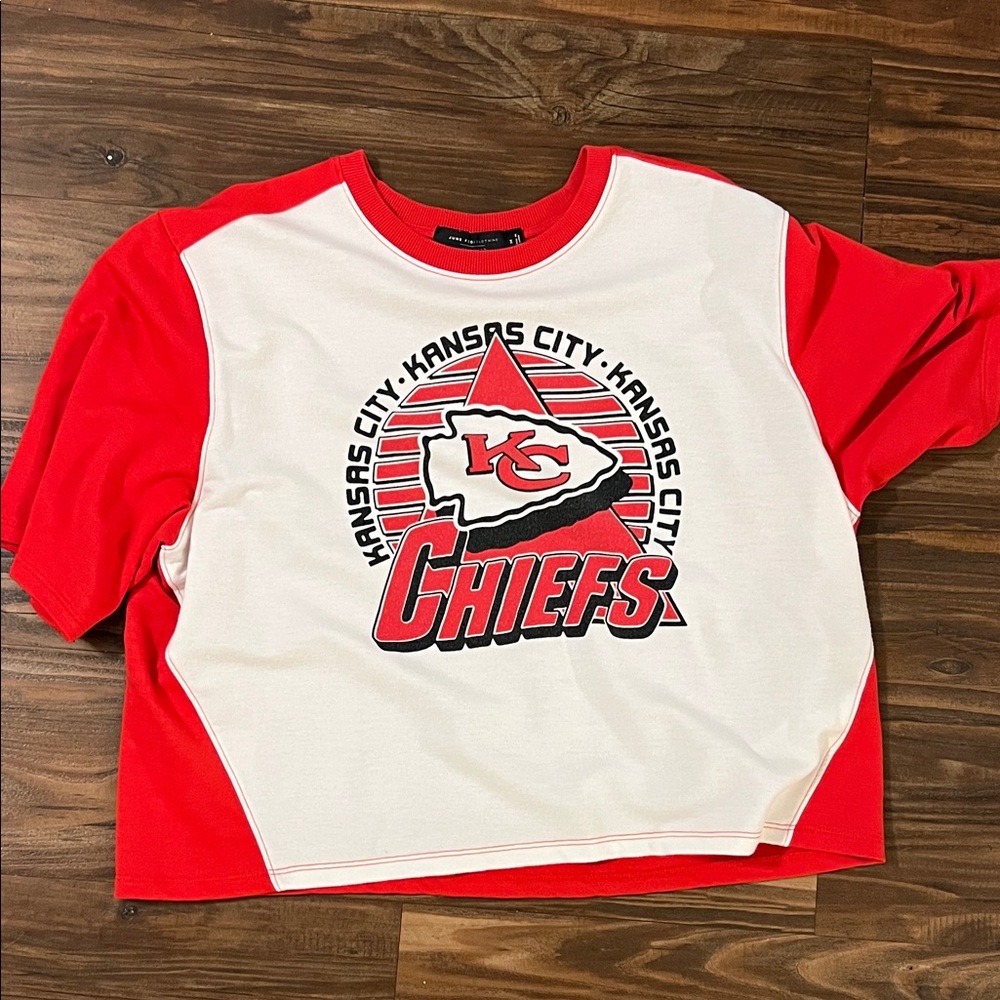 Kansas City Chiefs Red and White Short Sleeve Tee